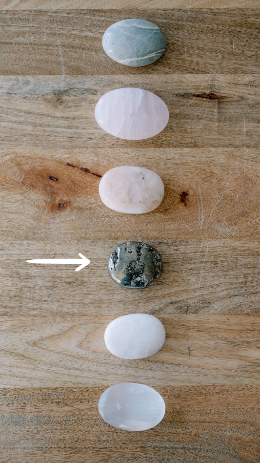 Pyrite 'Confident AF' Palm Stone