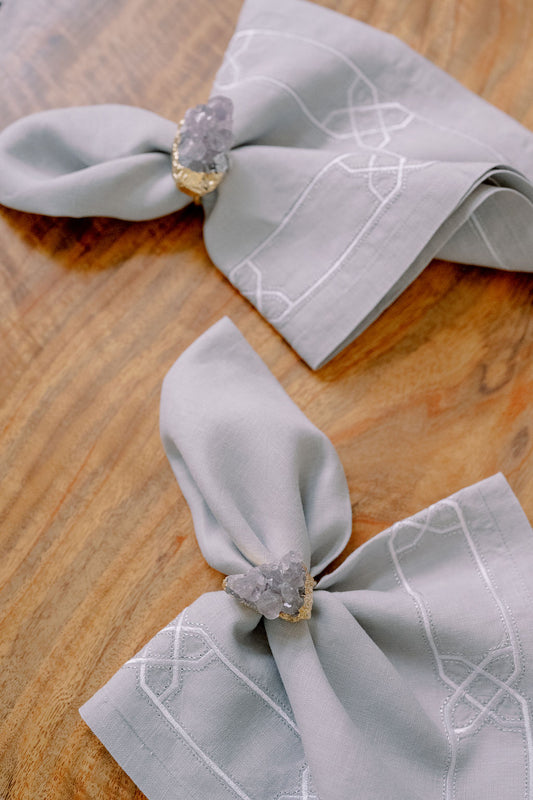 Amethyst Napkin Ring Holders
