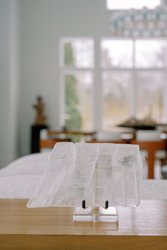 Selenite 'Positively Happy' Slice