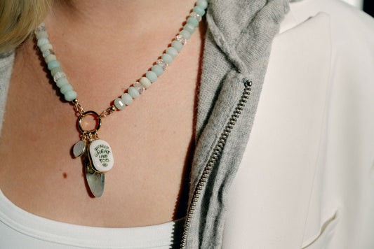 'Weird? Great. I Am Too.' Crystal Necklace