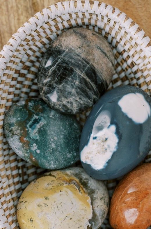 Black Moonstone 'Emotional Connection' Palm Stone