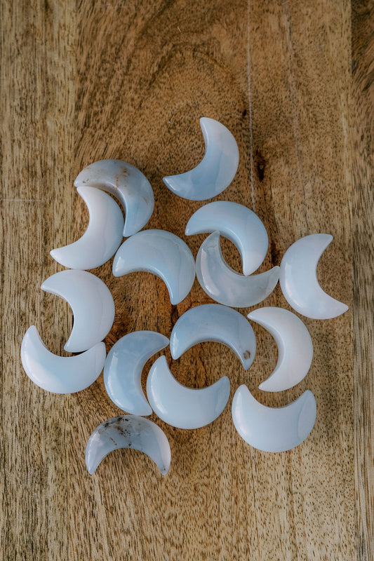 Blue Chalcedony Moon