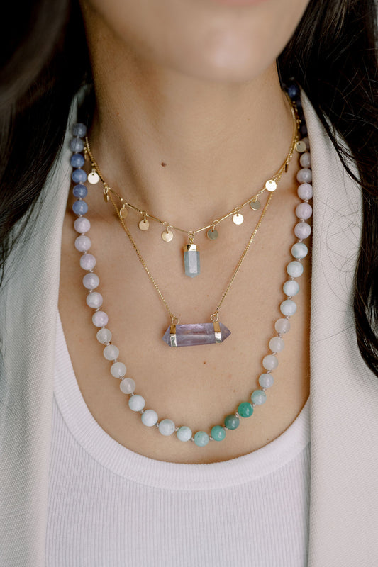 Aquamarine 'Overcome Overwhelm' Layering Necklace