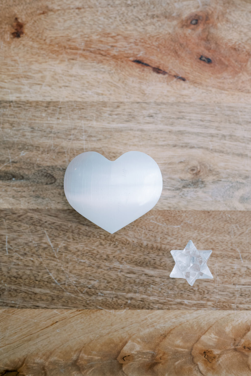 Selenite 'Positively Happy' Heart