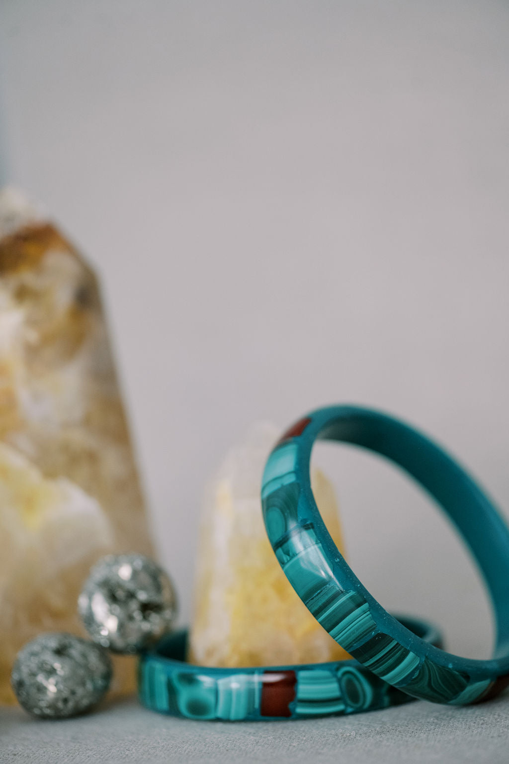 Malachite 'Emotionally Empowered' Bangle Bracelet