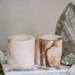 Pink Calcite Candle Holders