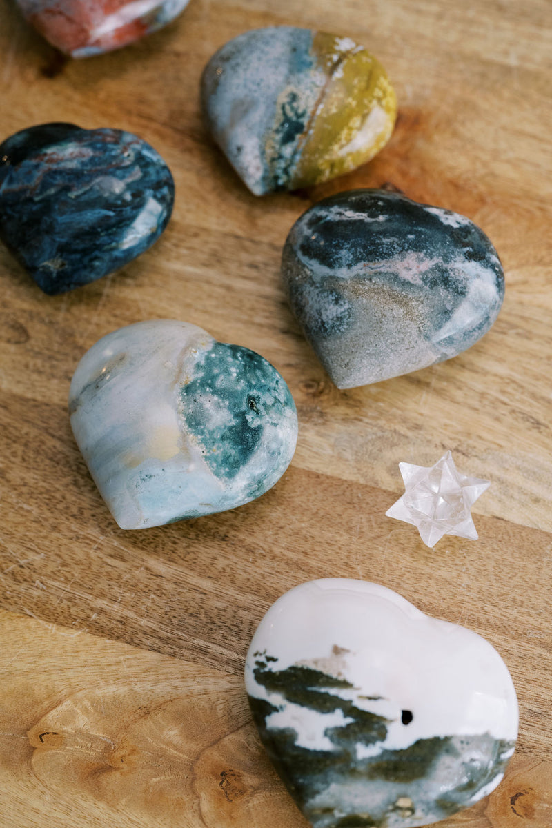 Ocean Jasper 'Patience' Heart