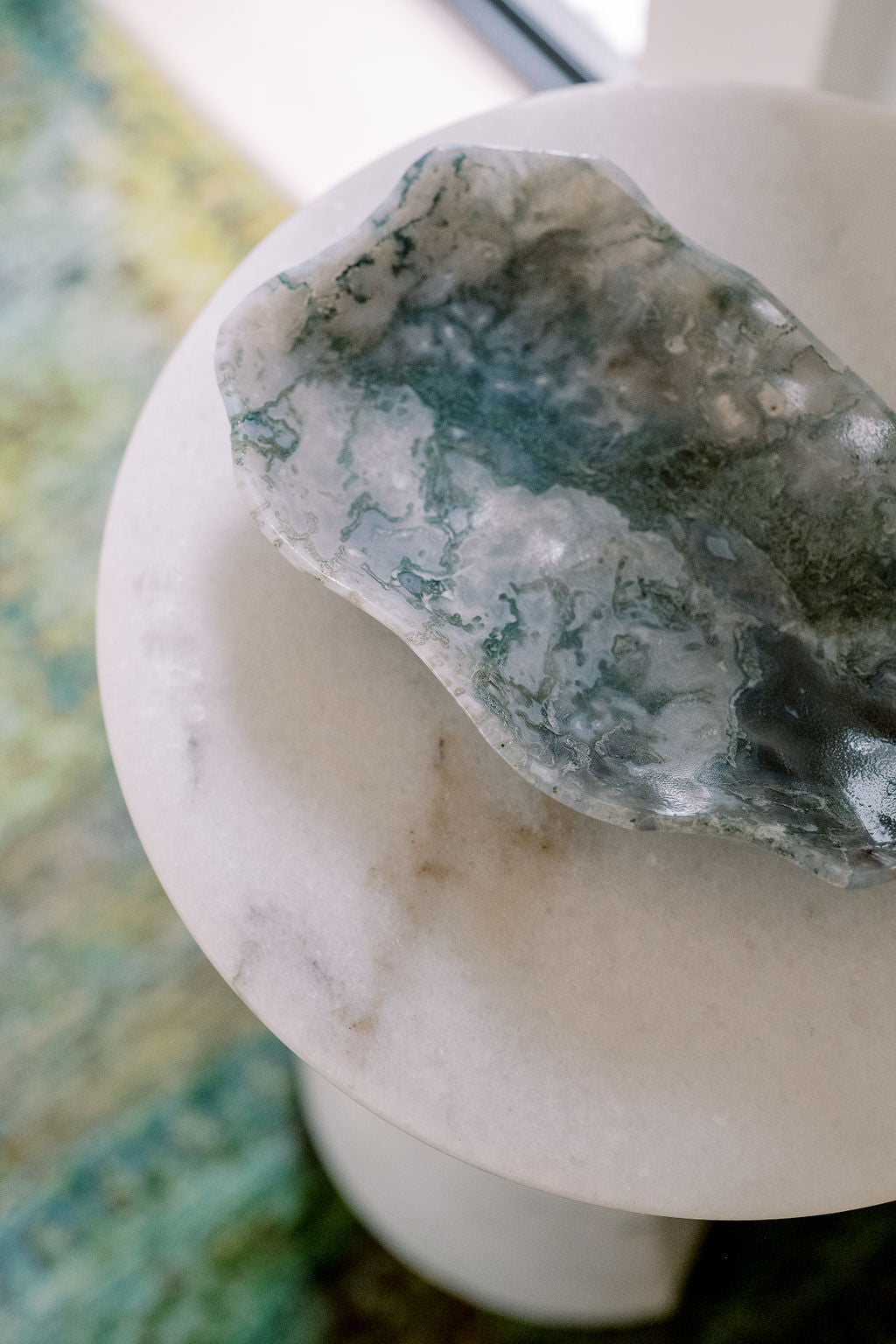 Moss Agate 'Earthy Abundance' Bowl