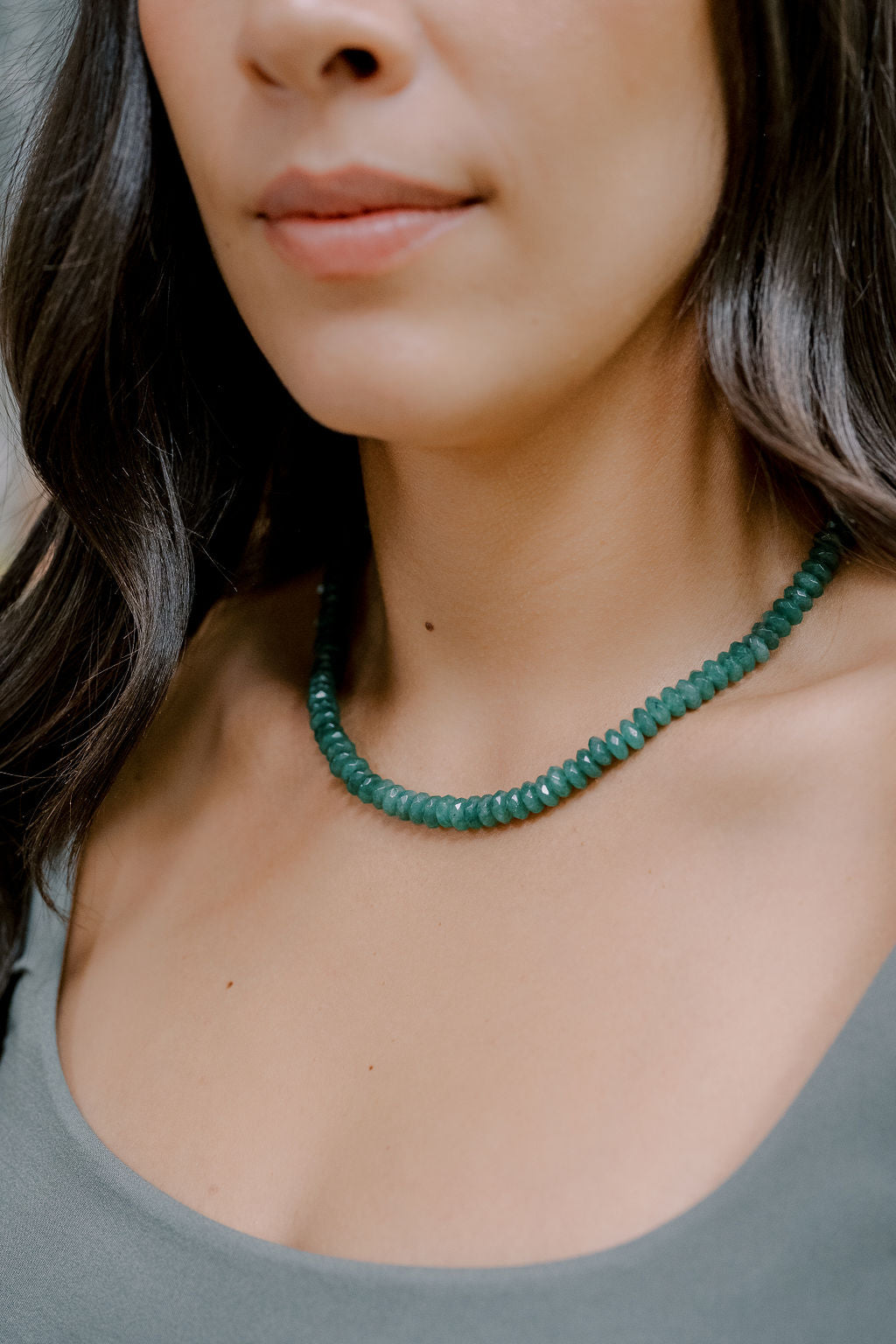 Green Aventurine "Happy Vibes Only" Necklace