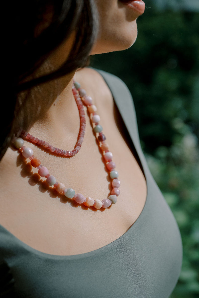 Pink Tourmaline 'Heart's BFF' Necklace