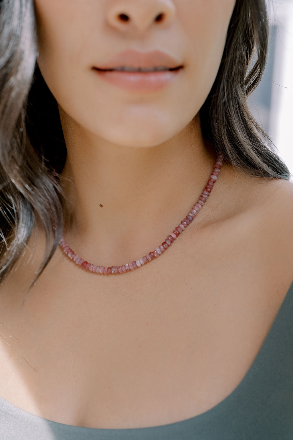 Pink Sapphire 'Stillness' Necklace