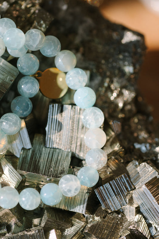 Blue Agate 'Peacekeeper' Bracelet