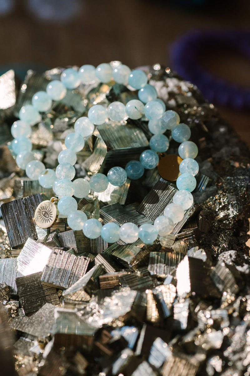 Blue Agate 'Peacekeeper' Bracelet