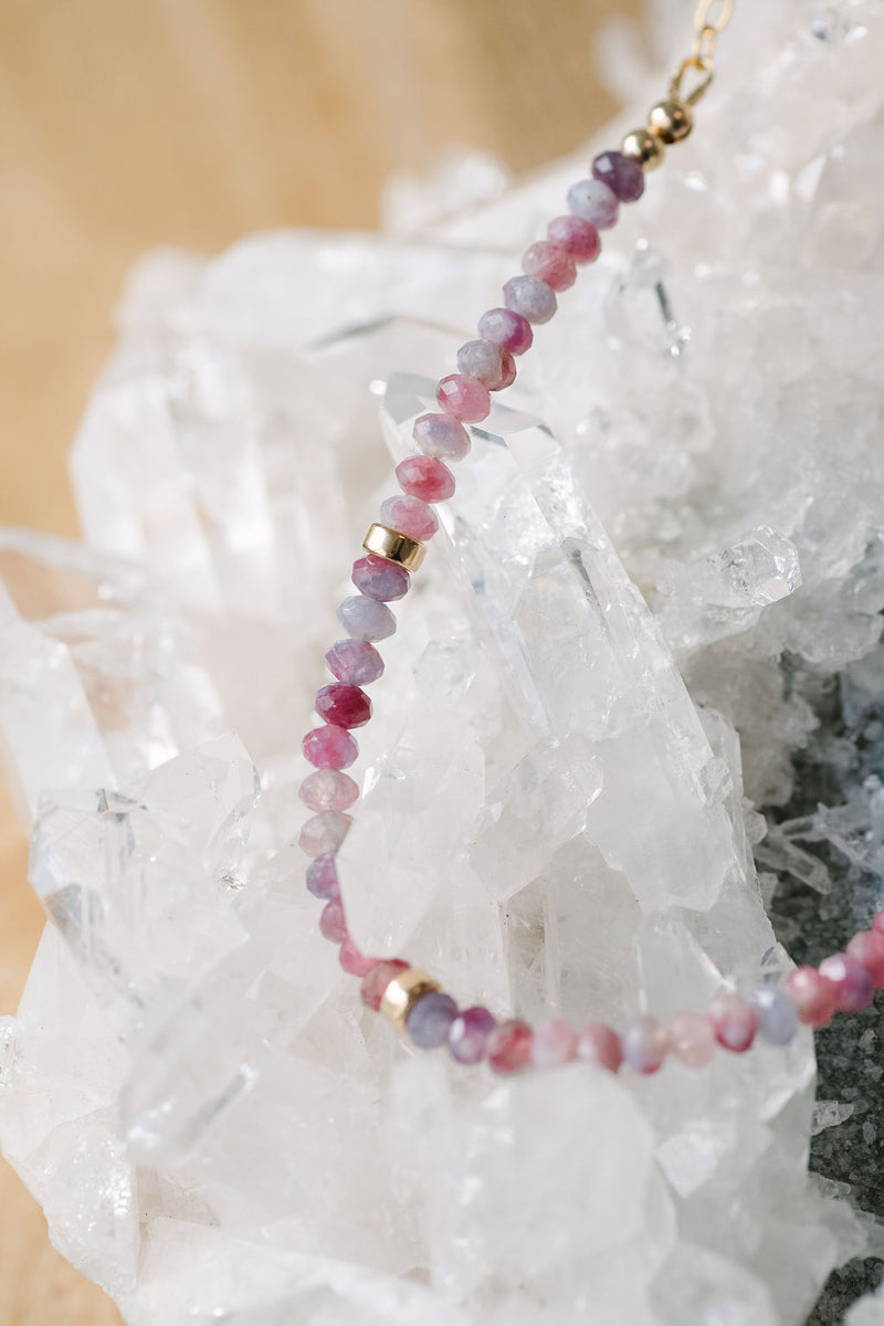 Pink Tourmaline & Gold 'Trust Yourself' Necklace
