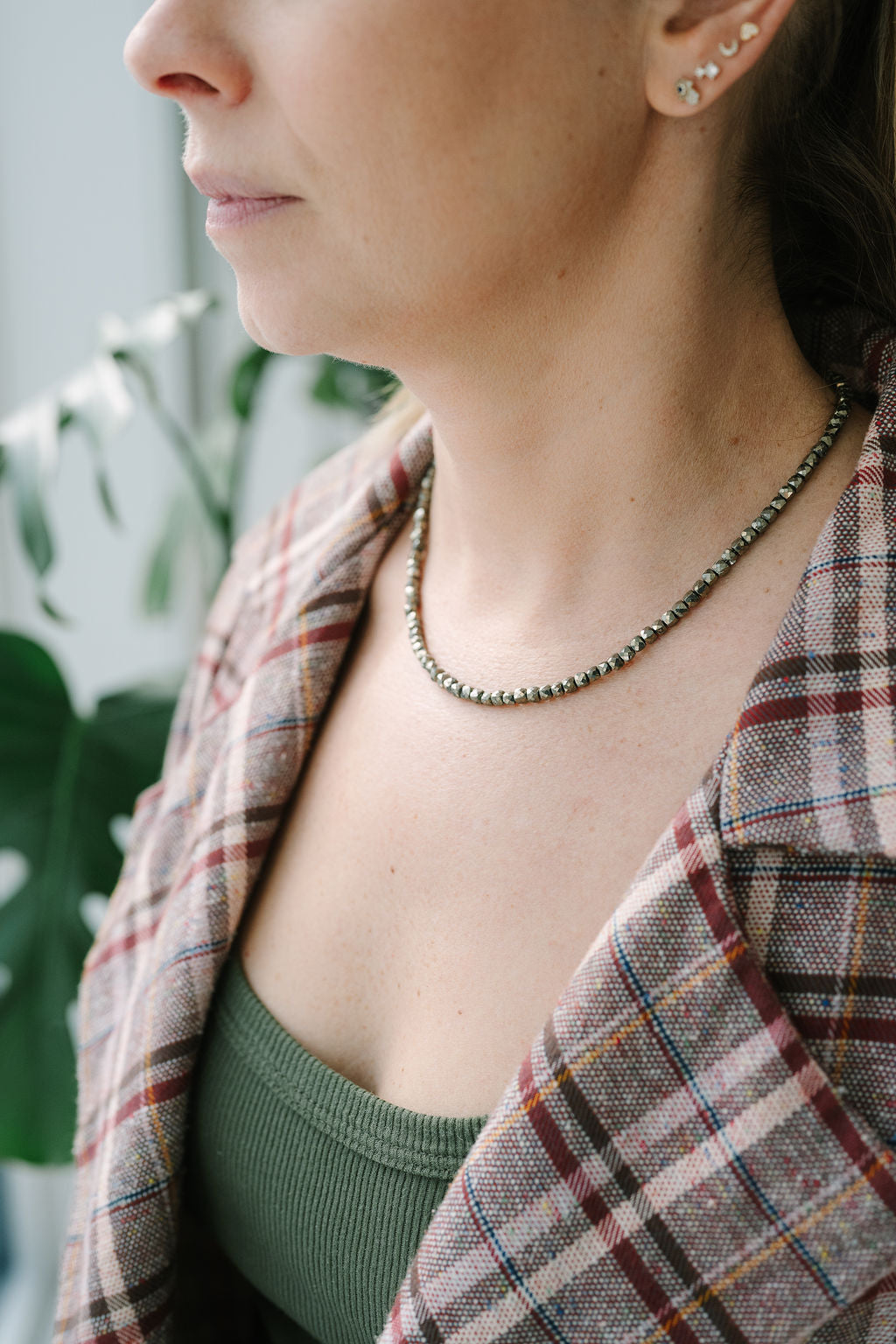 Pyrite 'Confident AF' Necklace – Moon & Stone