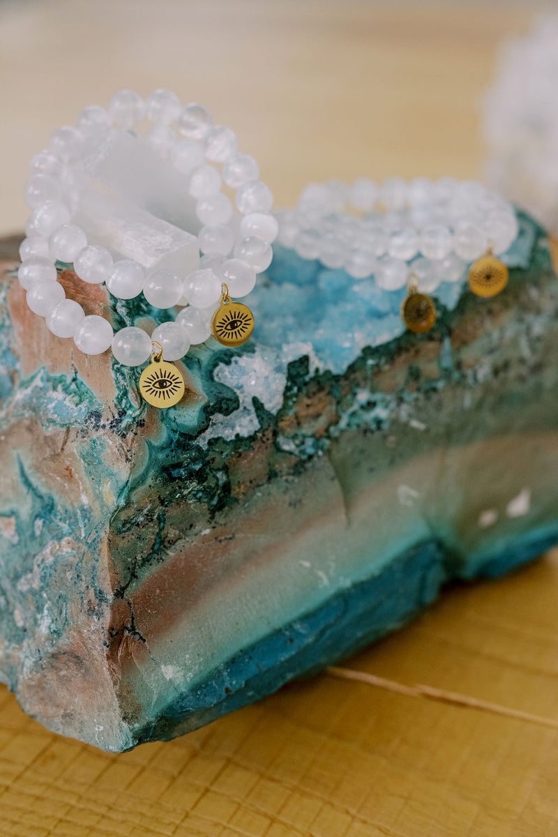 Selenite 'Calm The Chaos' Bracelet