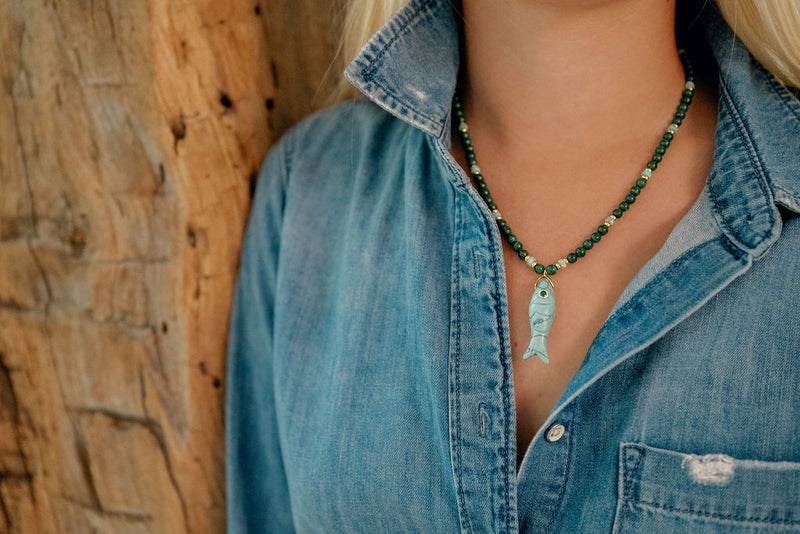 'In Your Element' Malachite & Turquoise Necklace