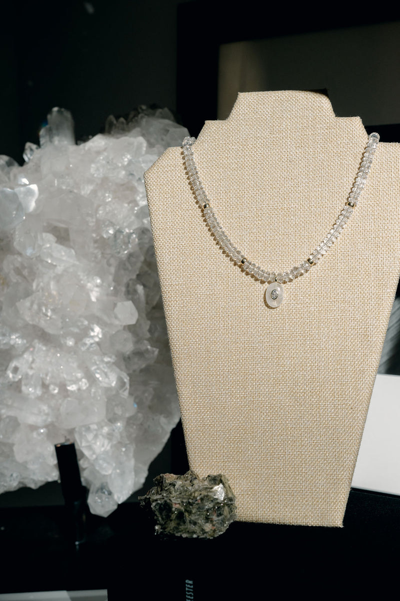'Trust Your Gut' Clear Quartz Necklace