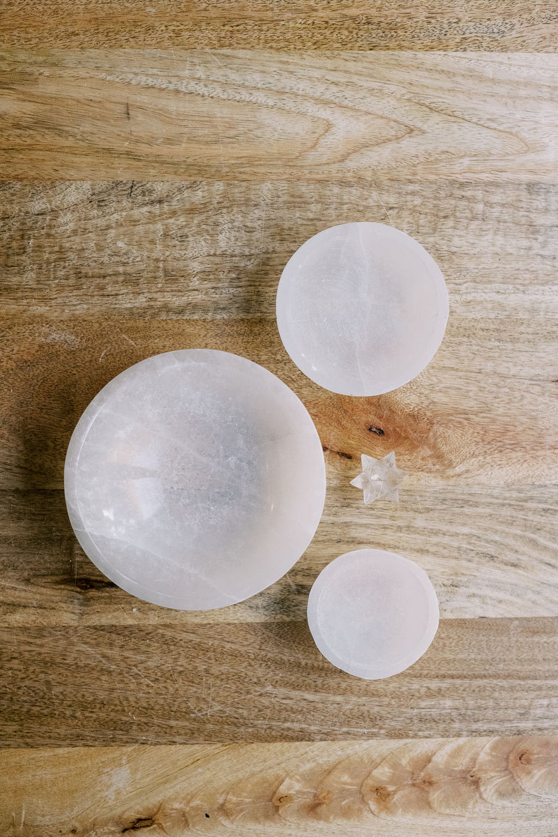 Selenite Bowls & Plates