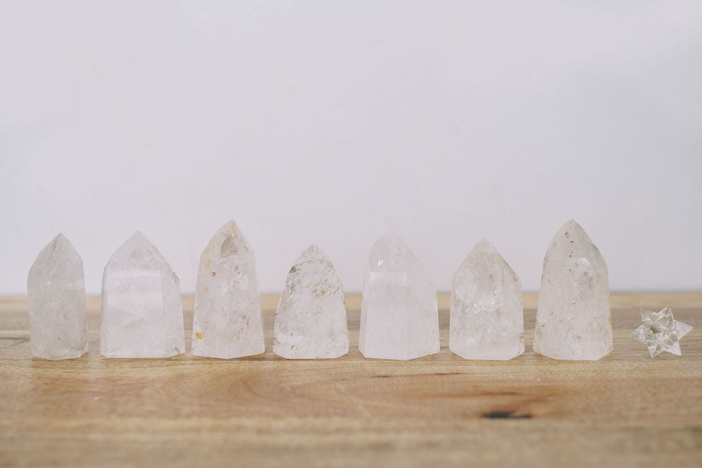 Clear Quartz 'Amped Up' Tower