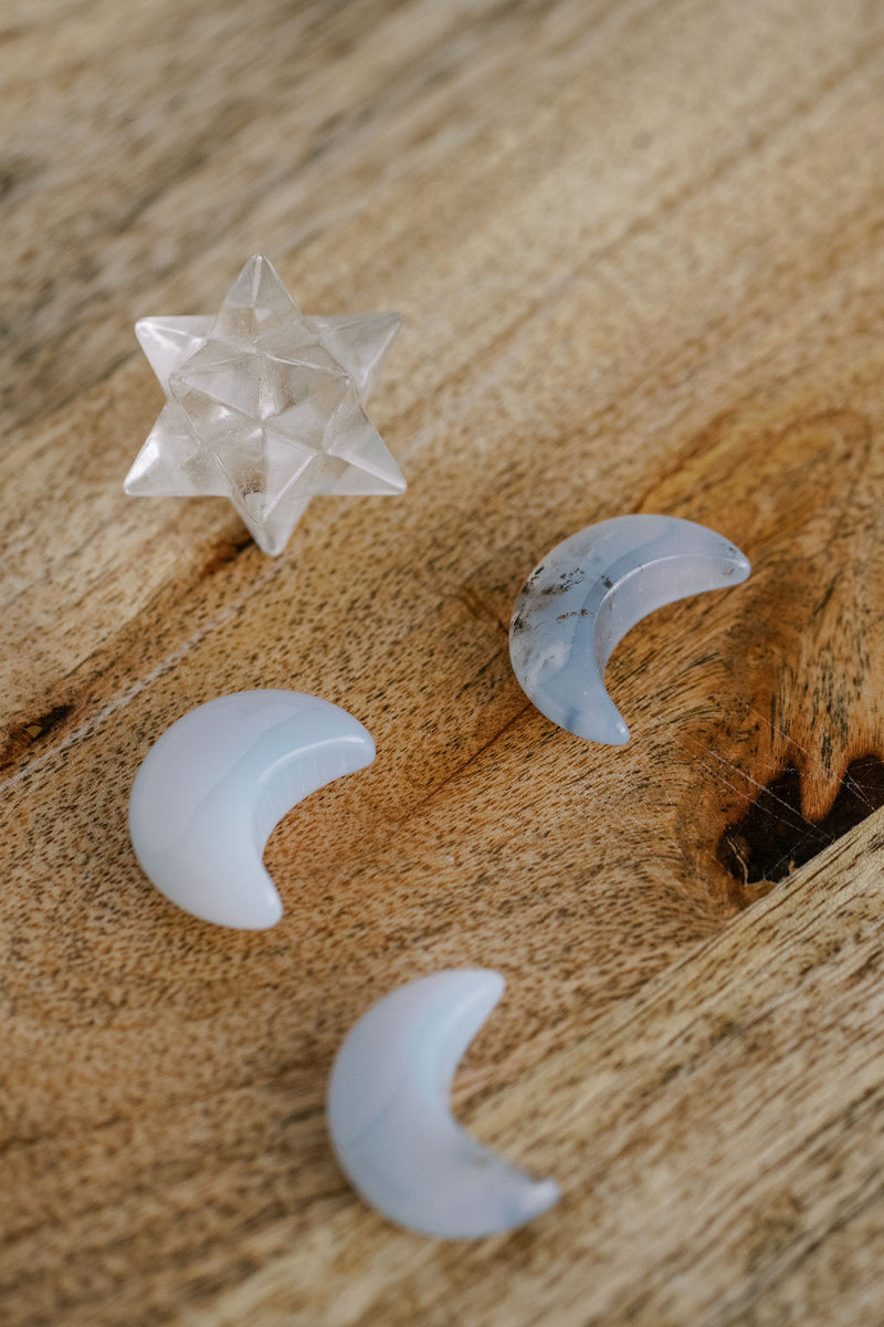 Blue Chalcedony Moon
