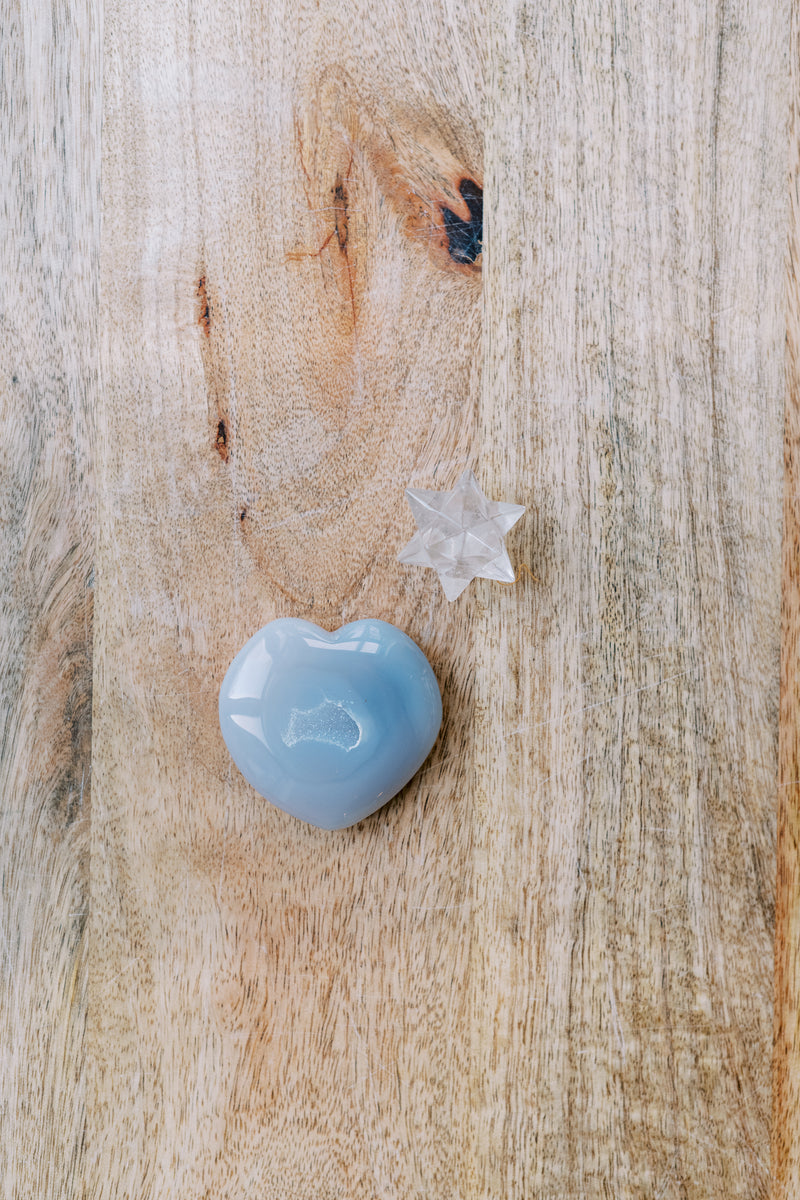 Druzy Agate Heart