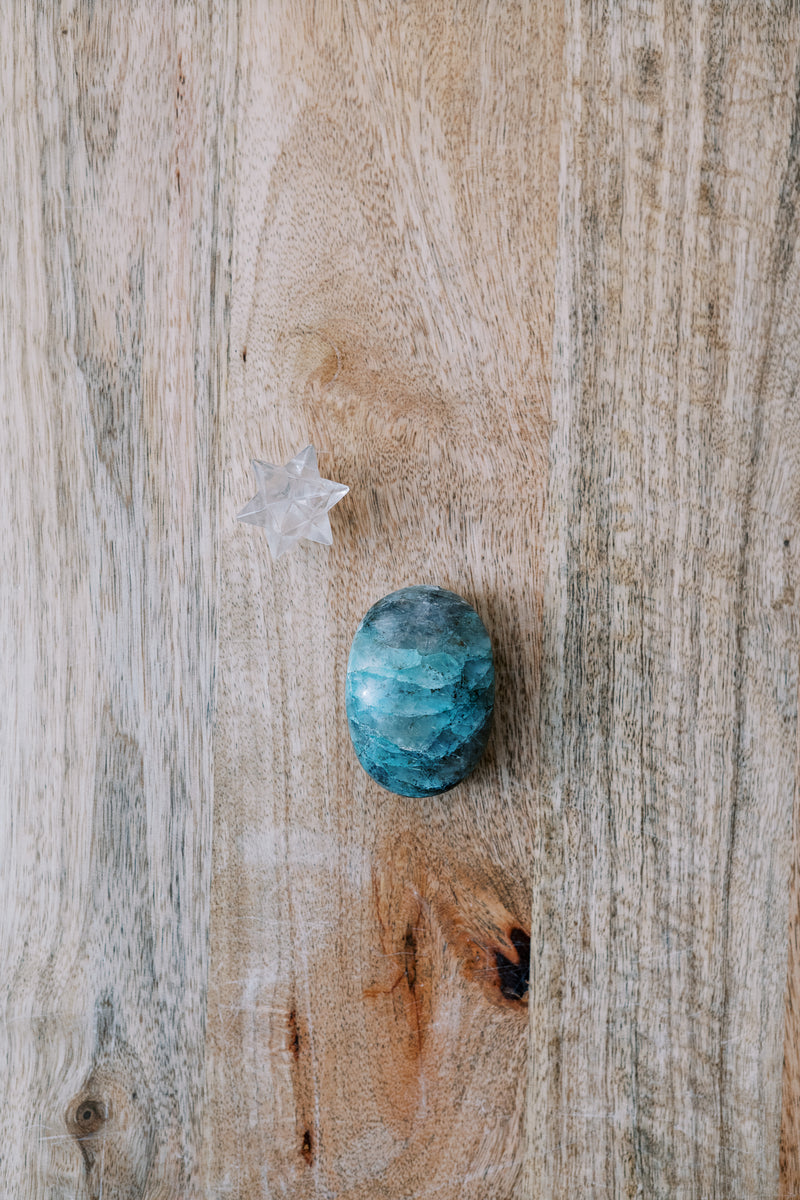 Chrysocolla 'Find Your Voice' Palm Stone