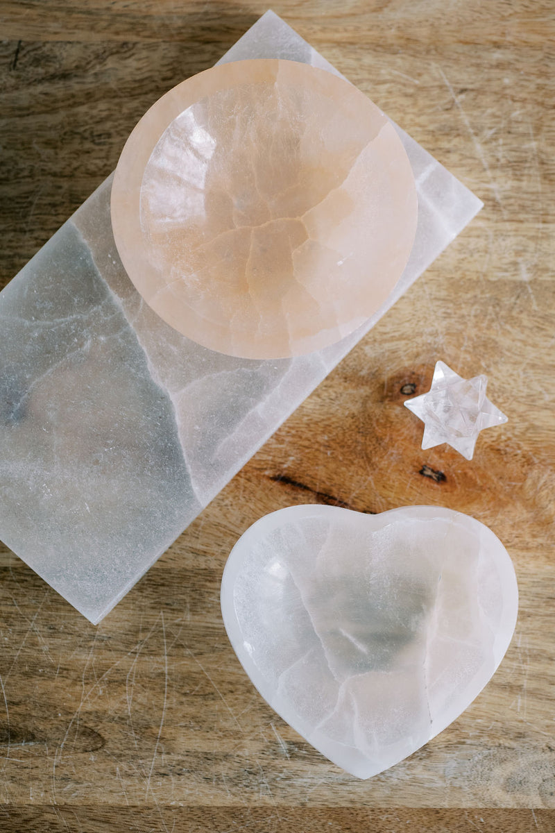 Selenite Bowls & Plates