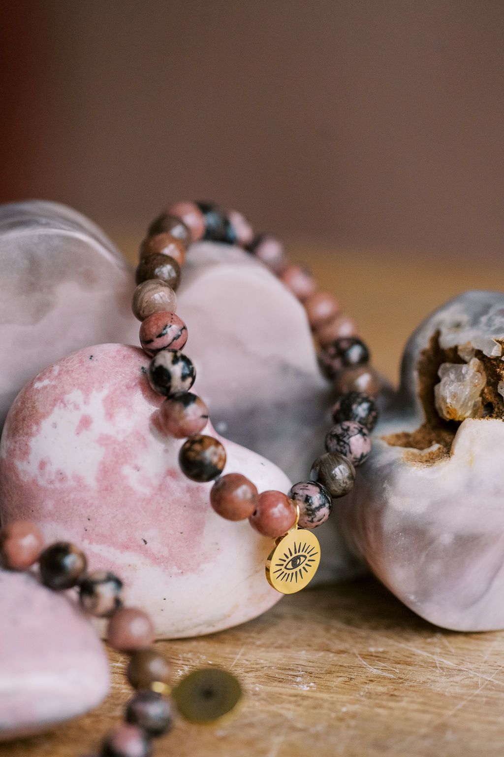 Rhodonite 'Heart In The Clouds' Bracelet