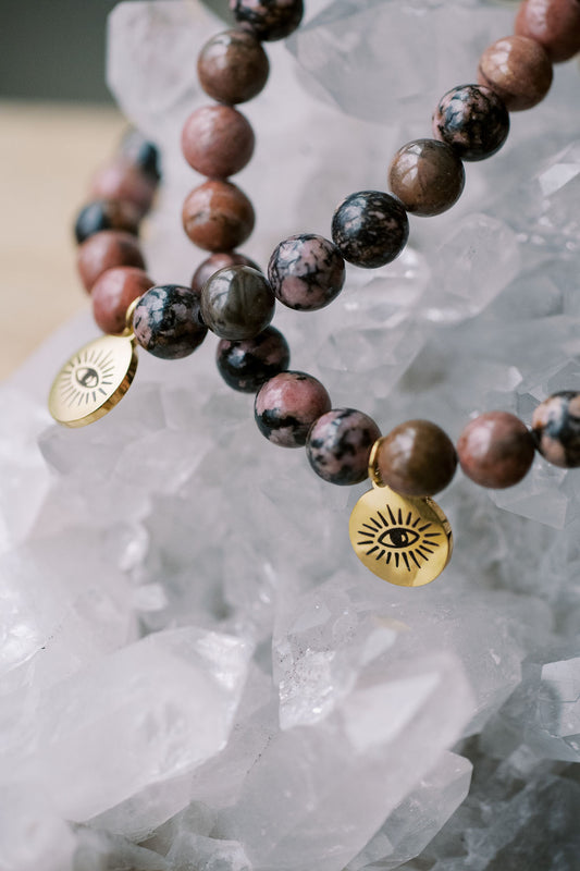 Rhodonite 'Heart In The Clouds' Bracelet